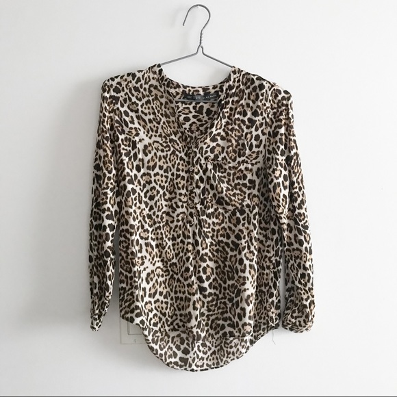 Zara leopard blouse - Picture 2 of 16